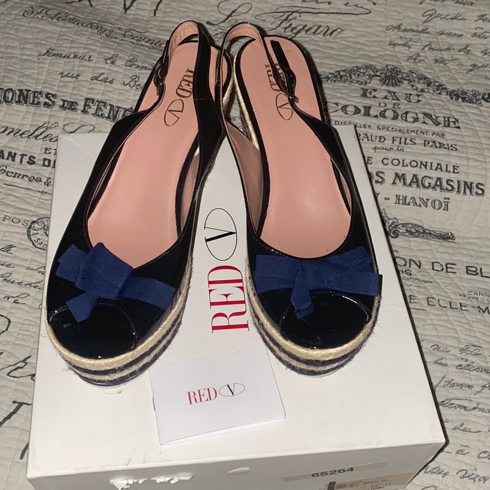 Valentino Vintage navy platform